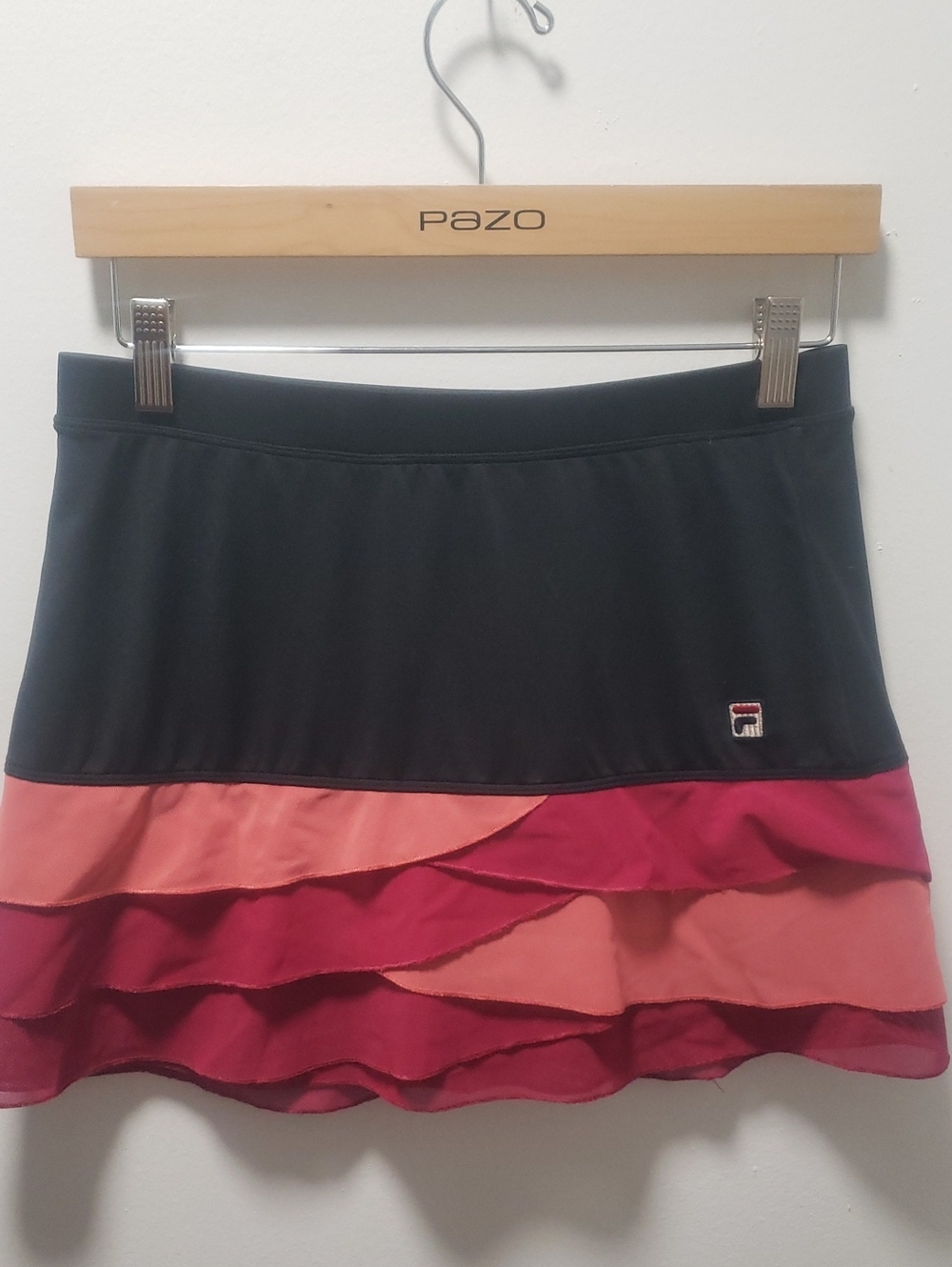 Fila Black Tennis Skirt with Colorful Ruffles